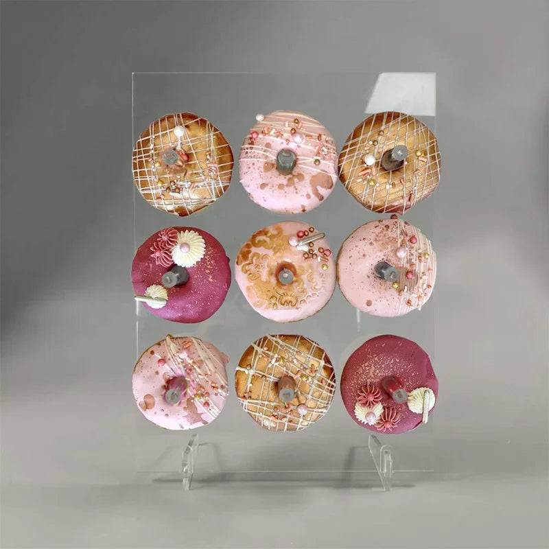 Birthday Party 2 Personalized Donuts Bar Ledge Wedding Custom Acrylic Donuts Display Stand 