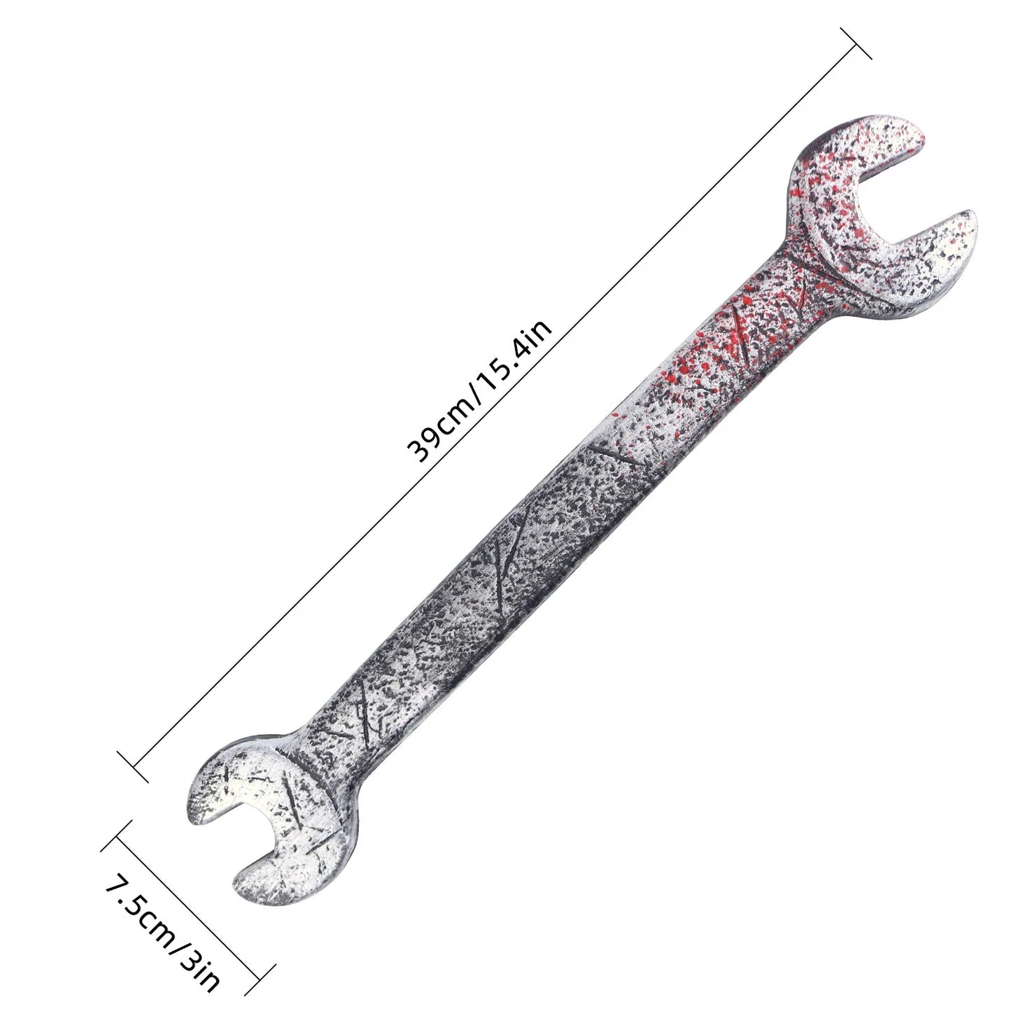 Halloween & Day of the Dead Novelty Halloween Haunted House Bloody Supplies Wrench Props Costume Accessories Realistic Halloween Fake Bloody Hammer Wrench