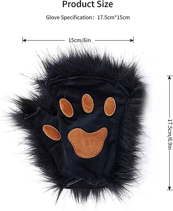 Fantasia de Halloween e Dia dos Mortos, brinquedos de lobo, presentes, rabo de lobo fêmea, orelhas e conjuntos, suprimentos para conjuntos de lobo de Halloween 