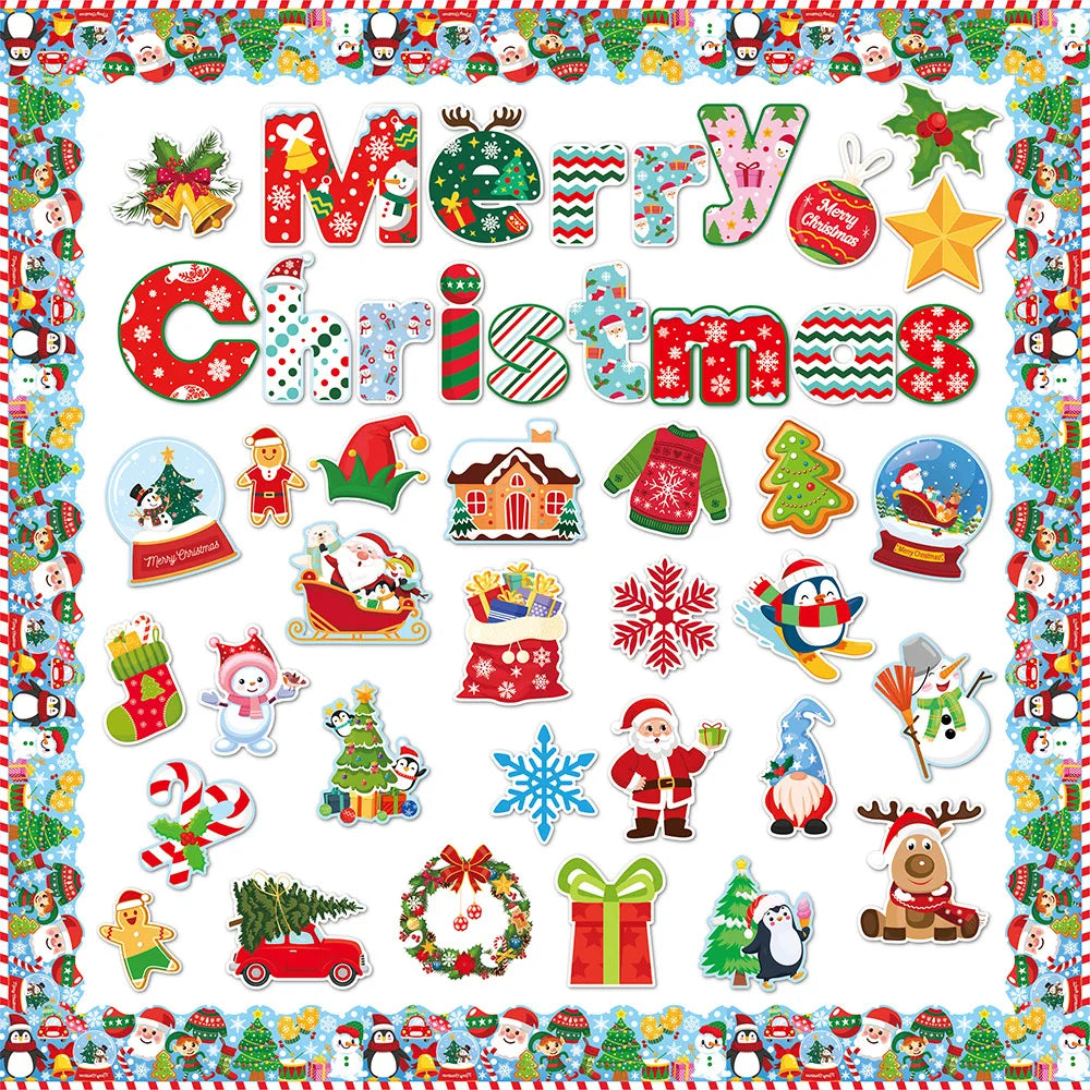 New to Colored Wall Tree Board Christmas Party Sticker Set Christmas Decorations