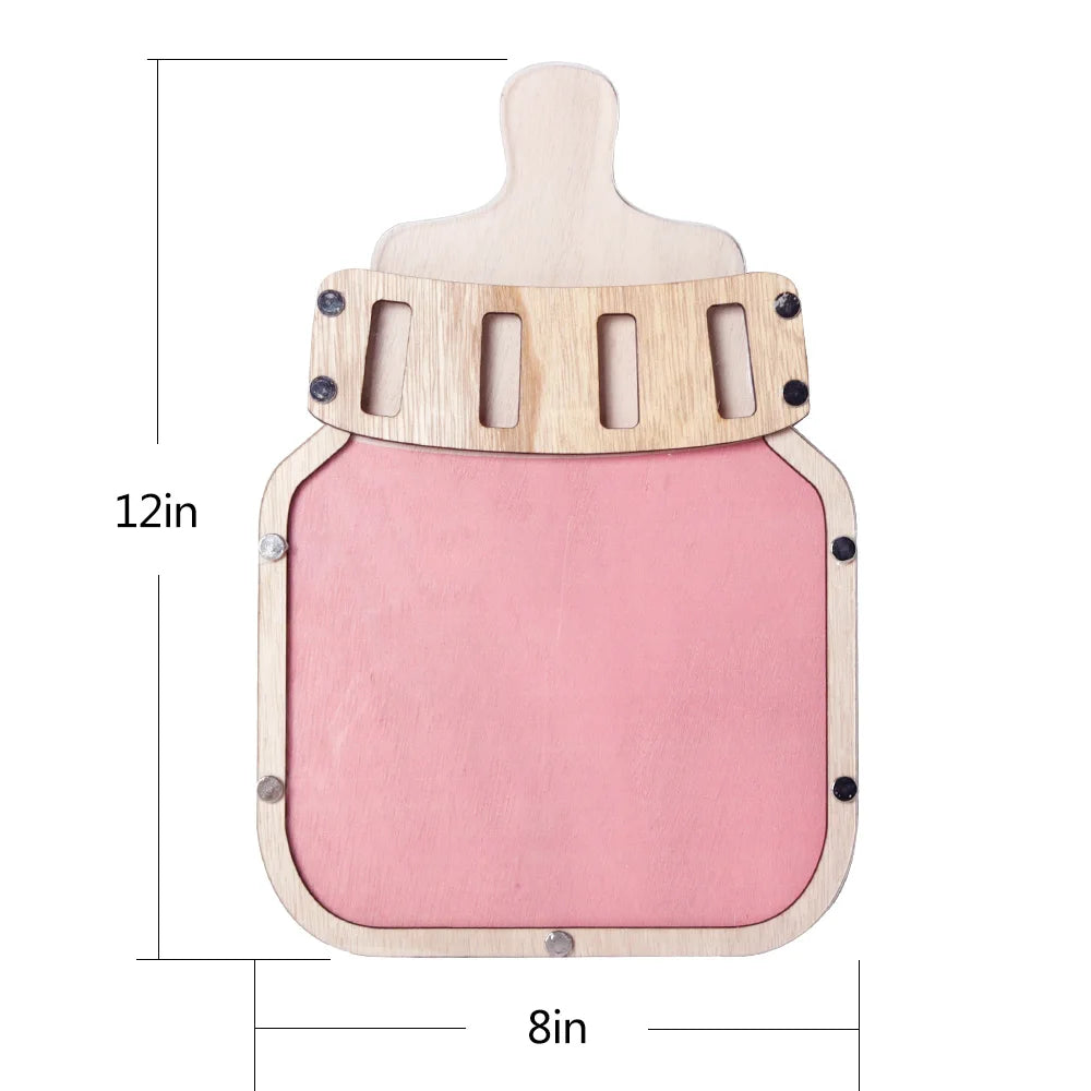 Wooden Crafts, Wooden Baby Shower Baby Guestbook Feeder Top Frame Baby Themed Guestbook