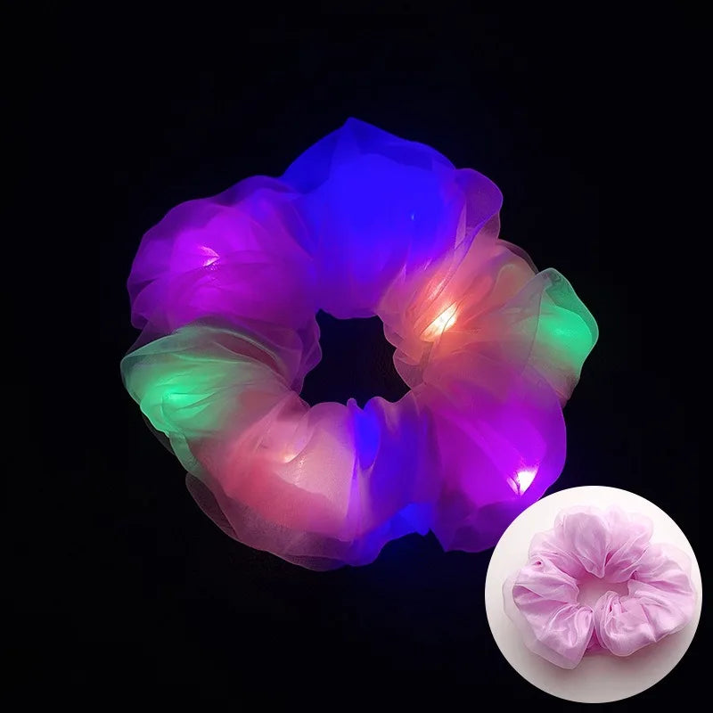 Bachelor Party 1 Novelty Light Up Clockwork Elastic Mesh Headband Girls Silk Clockwork Accessories Light Emitting Diode Party Supplies