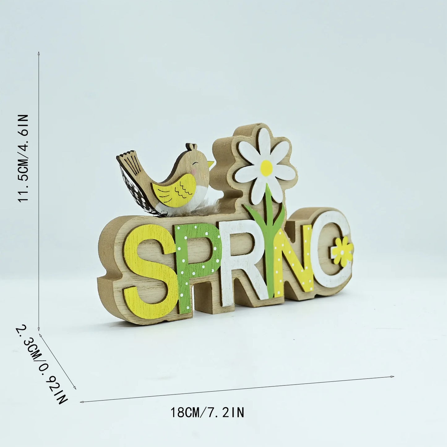 Easter and Thanksgiving 3 Creative Country Home Decor Wooden Spring Sign Tabletop Decor with Chicken Letters, Easter Tabletop Decor