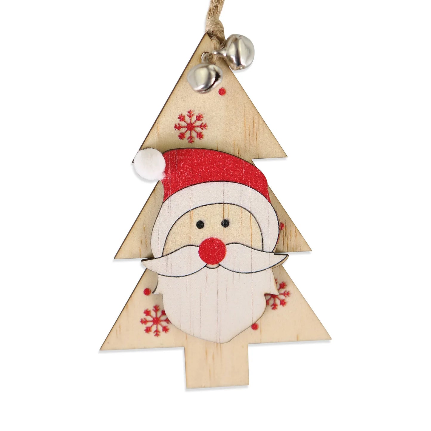Christmas decorations wooden pendant 5pcs can be customized Christmas gifts wooden decorations