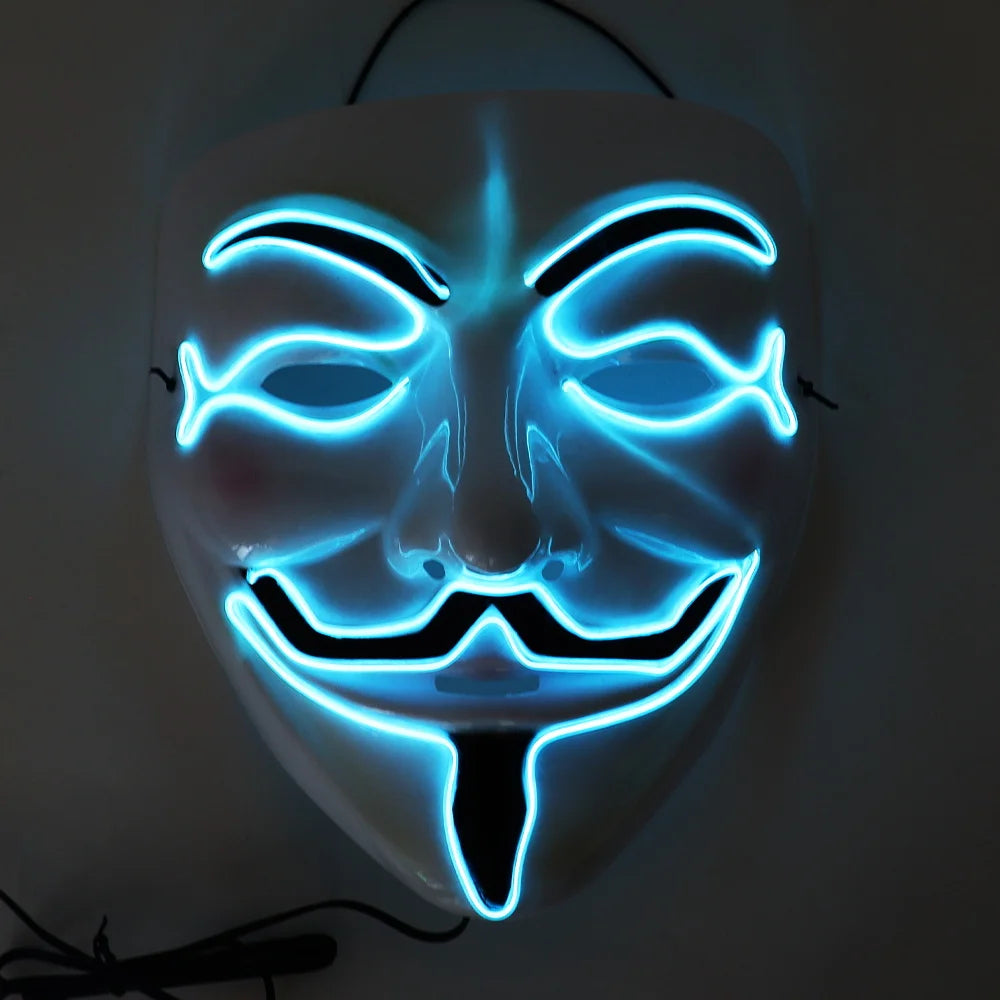 Halloween & Day of the Dead New Halloween Horror Clown Mask Masquerade Prop Mask Horror Cosplay Glow Party Halloween Party Glow Mask