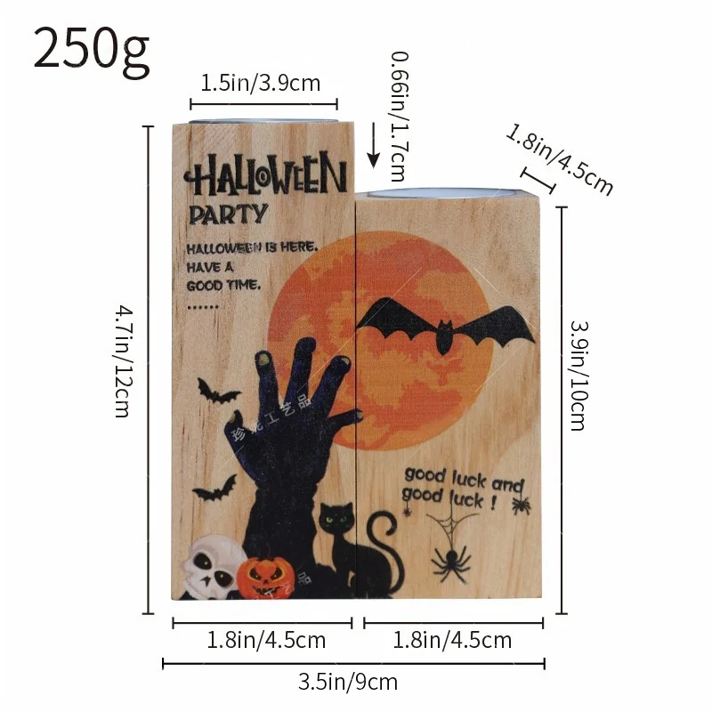 Halloween &amp; Day of the Dead, Party Decorations Creative Wooden Candlesticks Perfect Wooden Gifts 