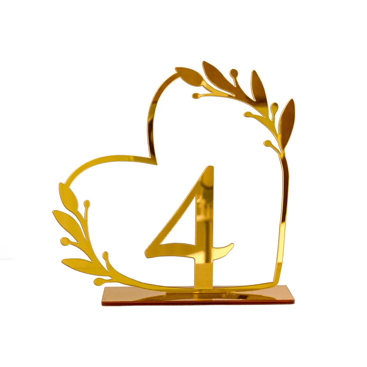 1 wedding party, gold acrylic 3D DIY mirror display stand home decoration wedding table signage location card