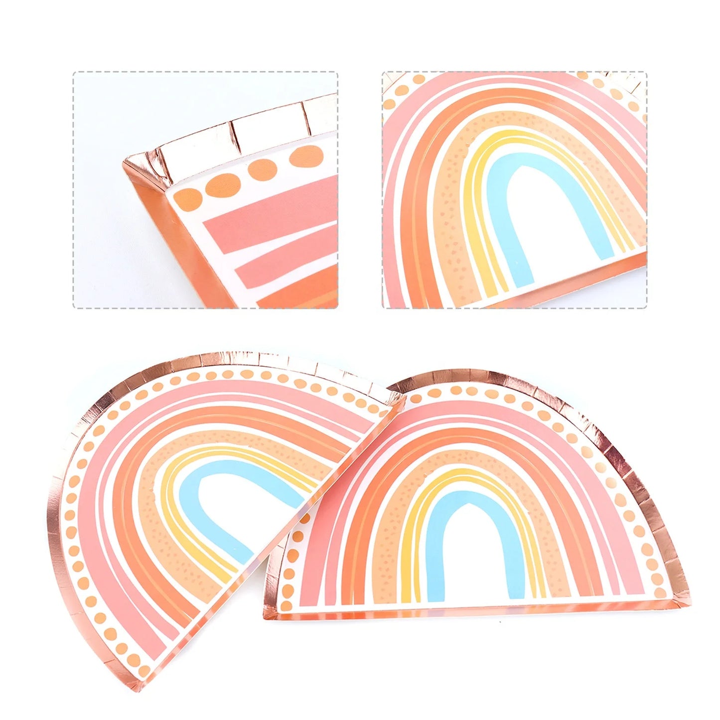 Birthday Party 2 Bohemian Rainbow Birthday Party Decorations Supplies 12 Guests Bohemian Rainbow Paper Plate