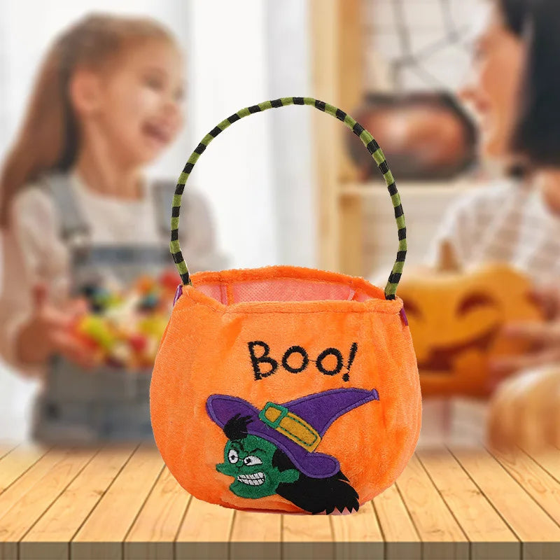 Halloween & Death Day Trick or Treat Boy Girl Candy Basket Pumpkin Spider Vampire Multicolor Candy Bucket Kids Candy Bag