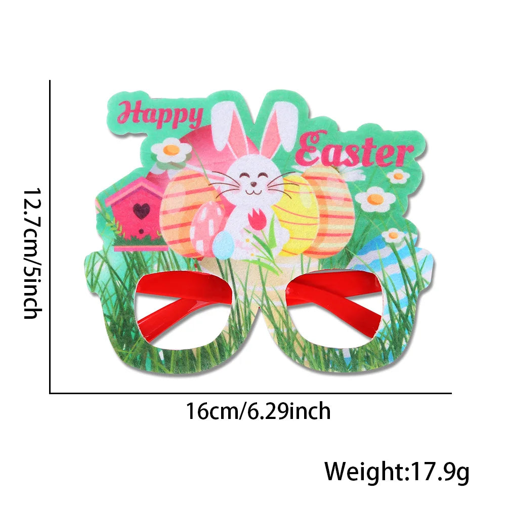 Easter and Thanksgiving 3 Novelty Easter Themed Glasses Party Glasses Decorative Glitter Bunny and Egg Sunglasses Frame Easter Party Glasses