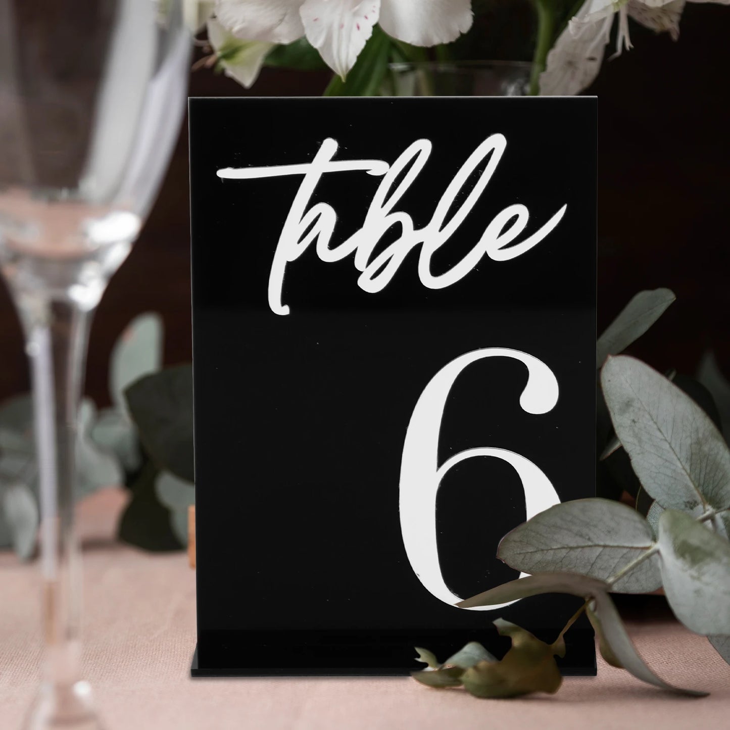 1 wedding party, acrylic table number wedding table display stand logo party restaurant decoration white and black wedding stand