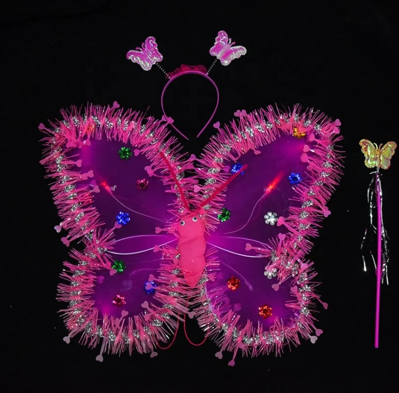 Halloween & Day of the Dead Girl Butterfly Wings Fairy Butterfly Wings Costume Makeup Fairy Butterfly Wings Costume