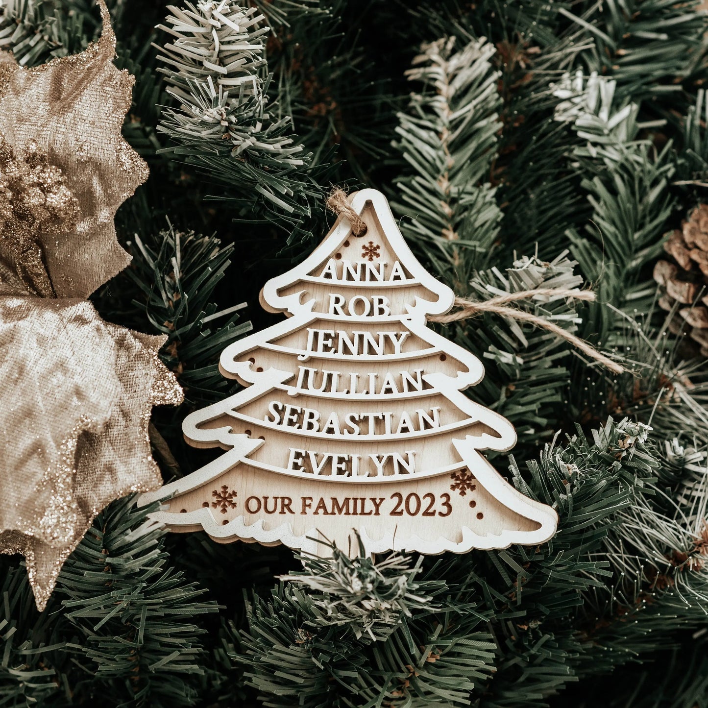 Personalized Christmas Tree Ornaments Customized Family Name Christmas Ornaments Christmas Home Decoration Gifts