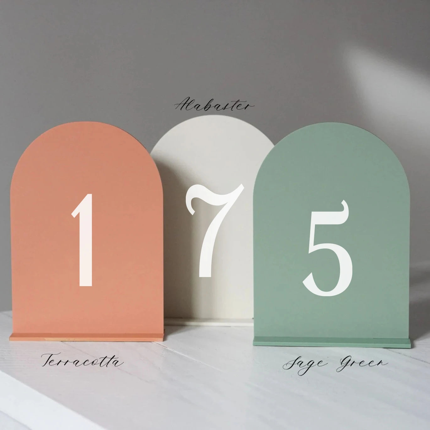 1 Wedding party, monochrome acrylic table number Event table setting Modern wedding logo Salvia green wedding decoration Acrylic wedding table number