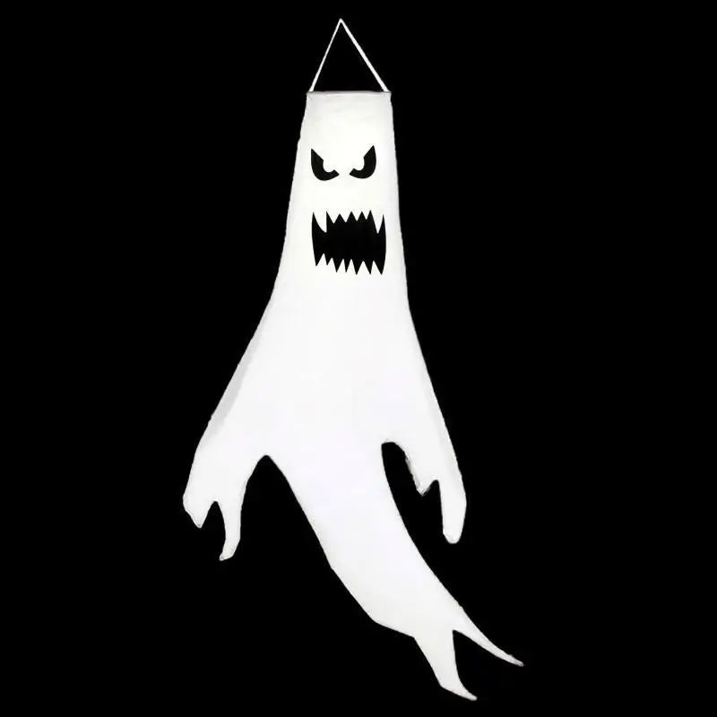 Halloween & Day of the Dead 130cm Halloween Decoration Horror Ghost Decoration with Light Emitting Diode Light Halloween Windsock Flag Hanging Ghost Outdoor Party Supplies