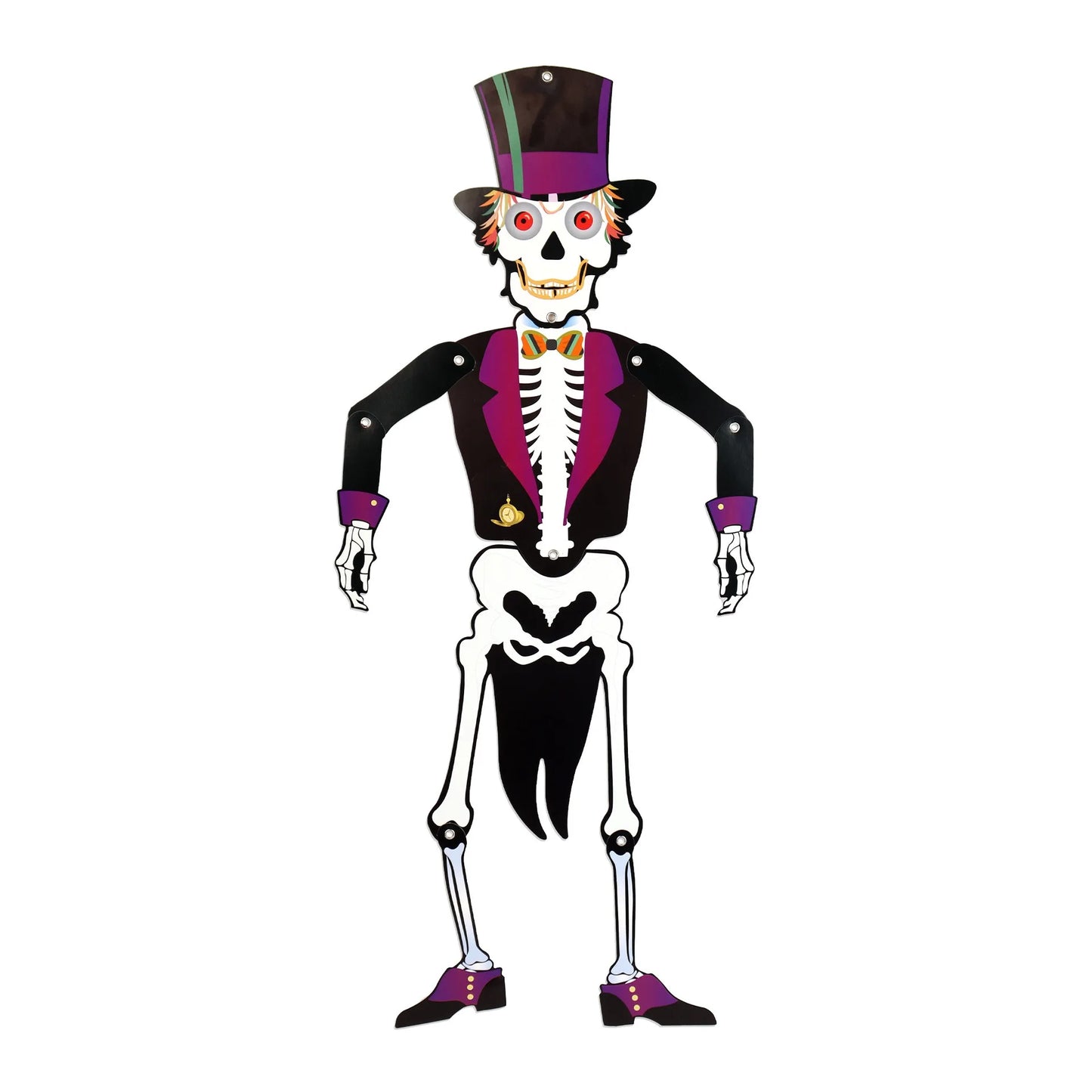 Halloween & Death Day 78 cm Halloween Decor Day of the Dead Party Doors Hanging Props Movable Body Zombie Folding Paper Halloween Gentleman Skeleton