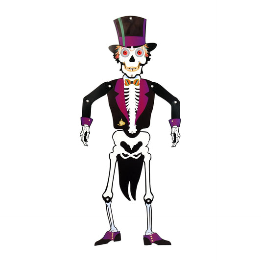Halloween & Death Day 78 cm Halloween Decor Day of the Dead Party Doors Hanging Props Movable Body Zombie Folding Paper Halloween Gentleman Skeleton