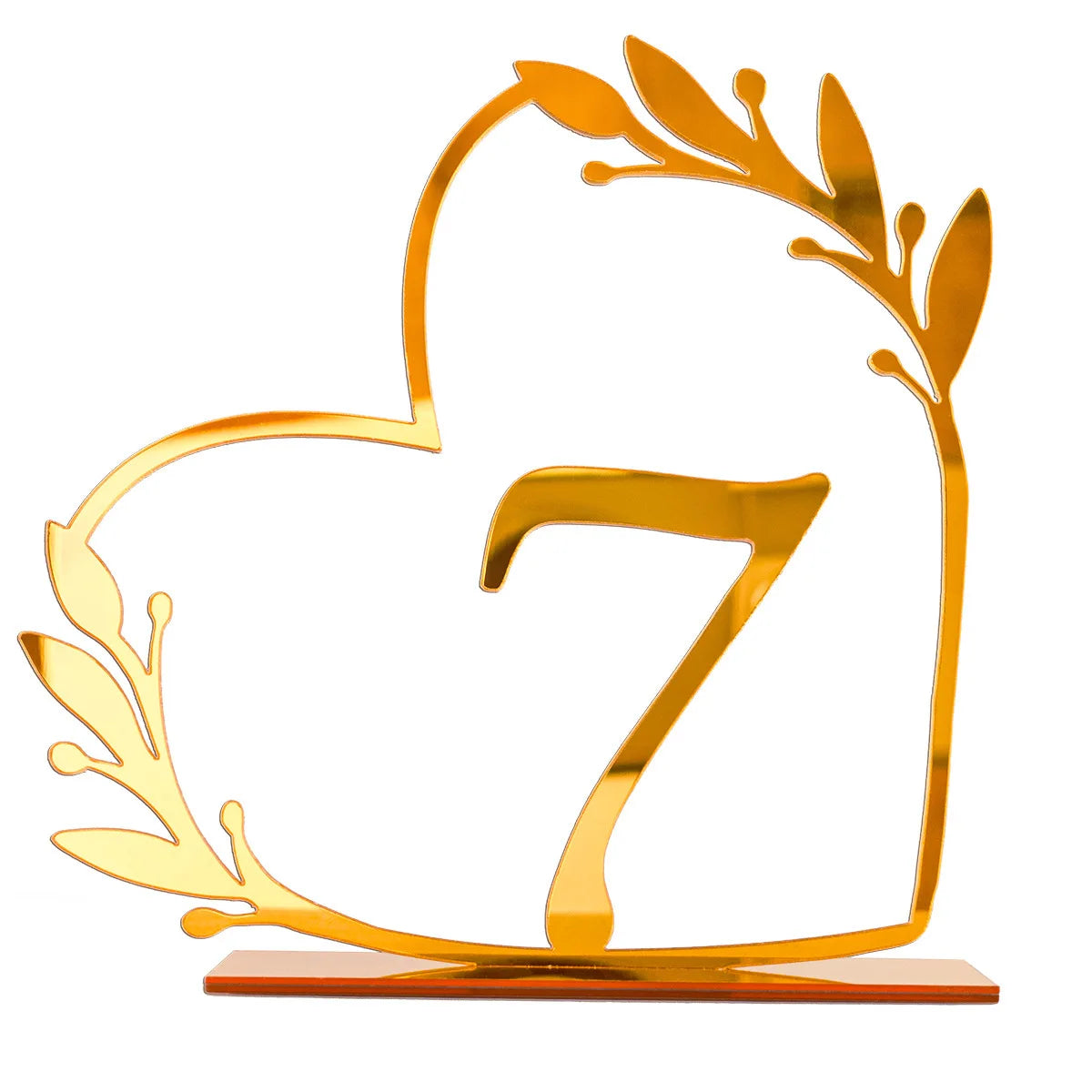 1 wedding party, gold acrylic 3D DIY mirror display stand home decoration wedding table signage location card