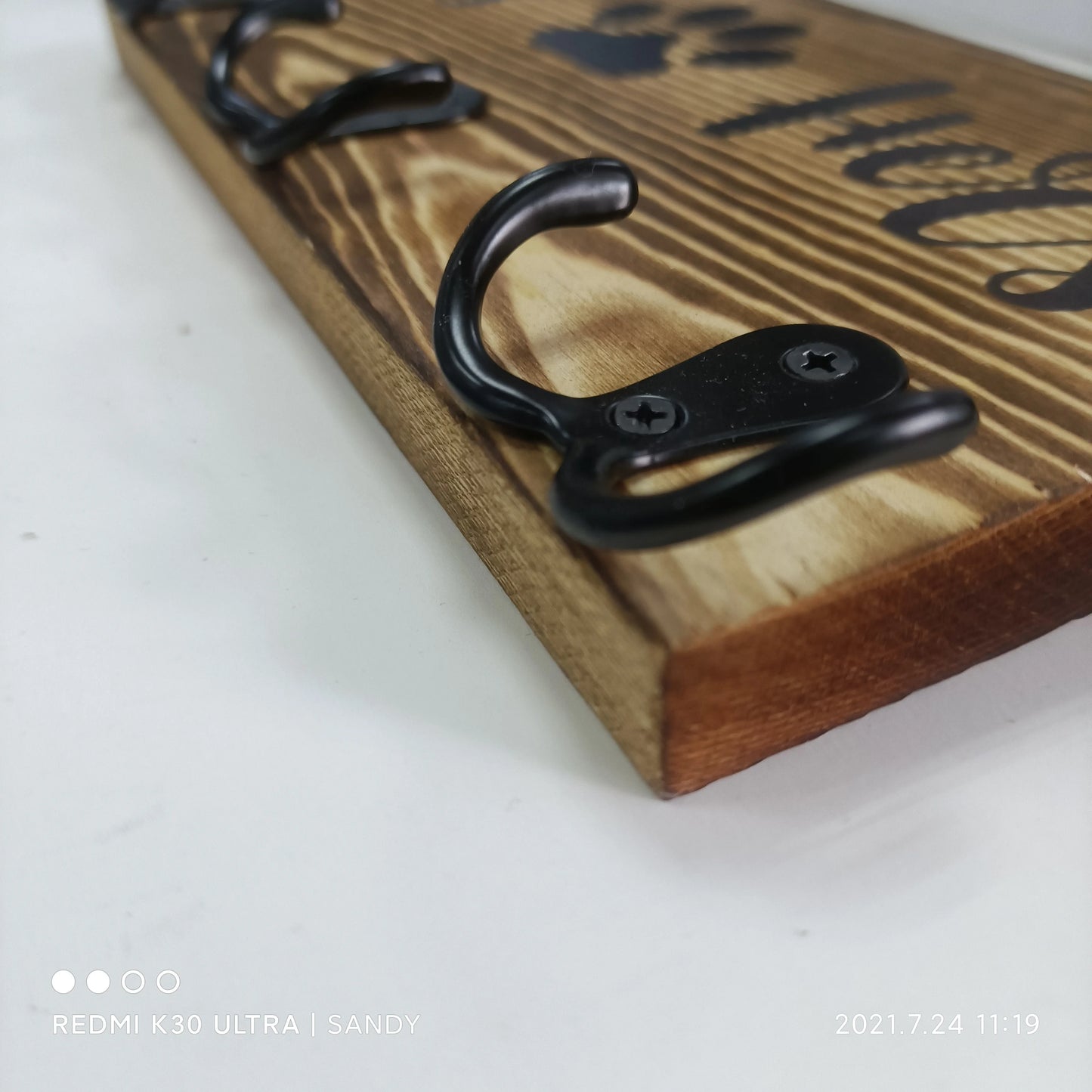 Wooden Crafts Dog Belt Hangers and Accessories Organizer Pet Lovers Wooden Wall Hanging Dog Bone Belt Hooks